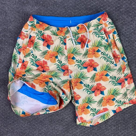 Birddogs Shorts Men's Small Bird Dig Broomstick Lined Athletic Drawstring floral - Picture 2 of 13